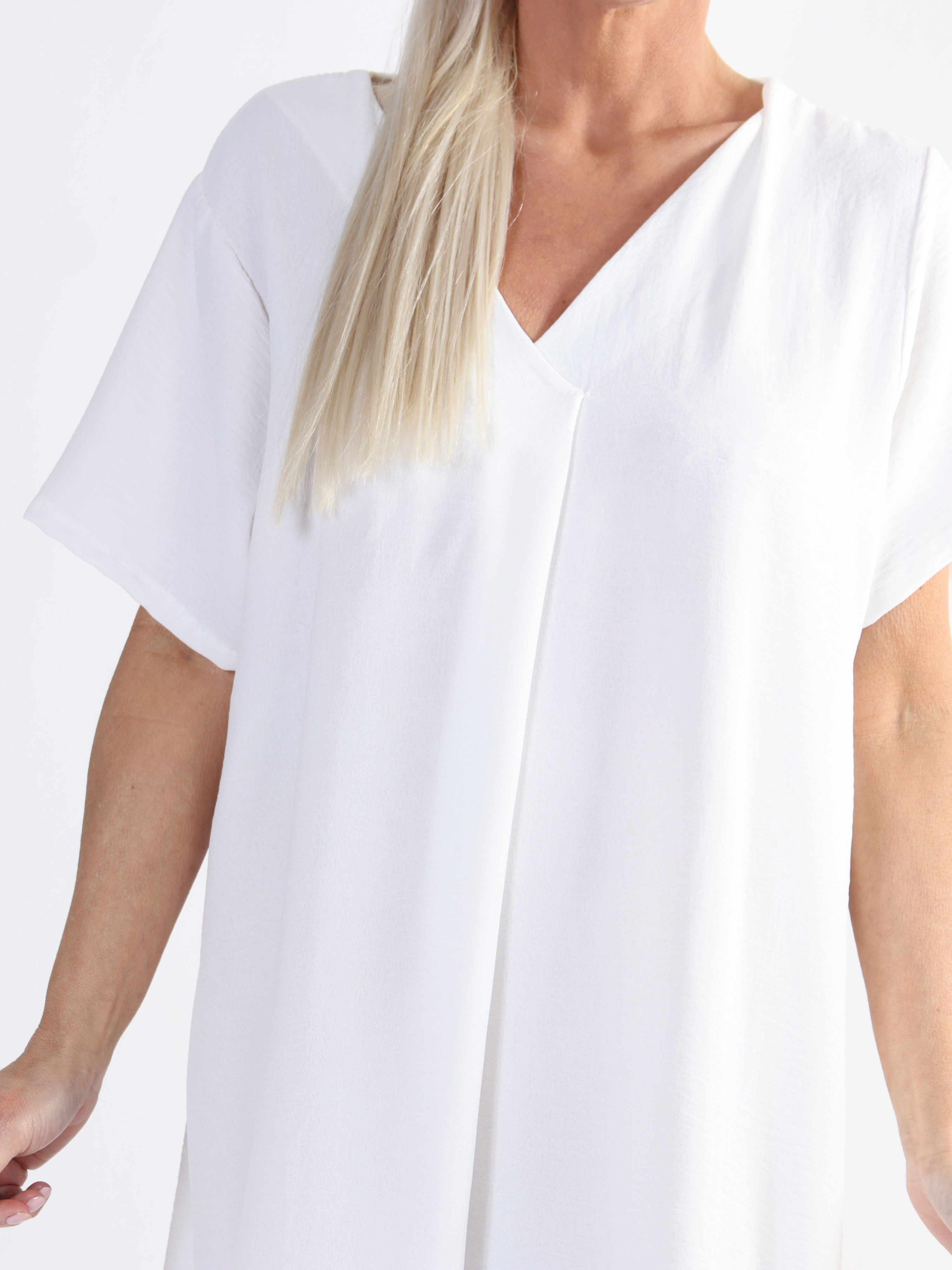 Eldina - Let ensfarvet plus size tunikakjole